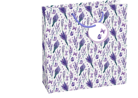 Dárková taška čtvercová-(TQ)  Quad mat  o rozměrech 15x6x14,5cm se  vzorem levandule 22511 TQ.jpg