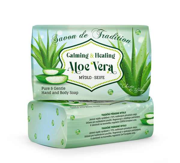 SAVON-12 | Přírodní mýdlo Aloe Vera - zklidňující a pečující – 250 g