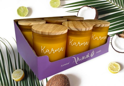 Přírodní sójová svíčka s dřevěným knotem - vůně kokosu a citrusů CNDL-103_6.jpg